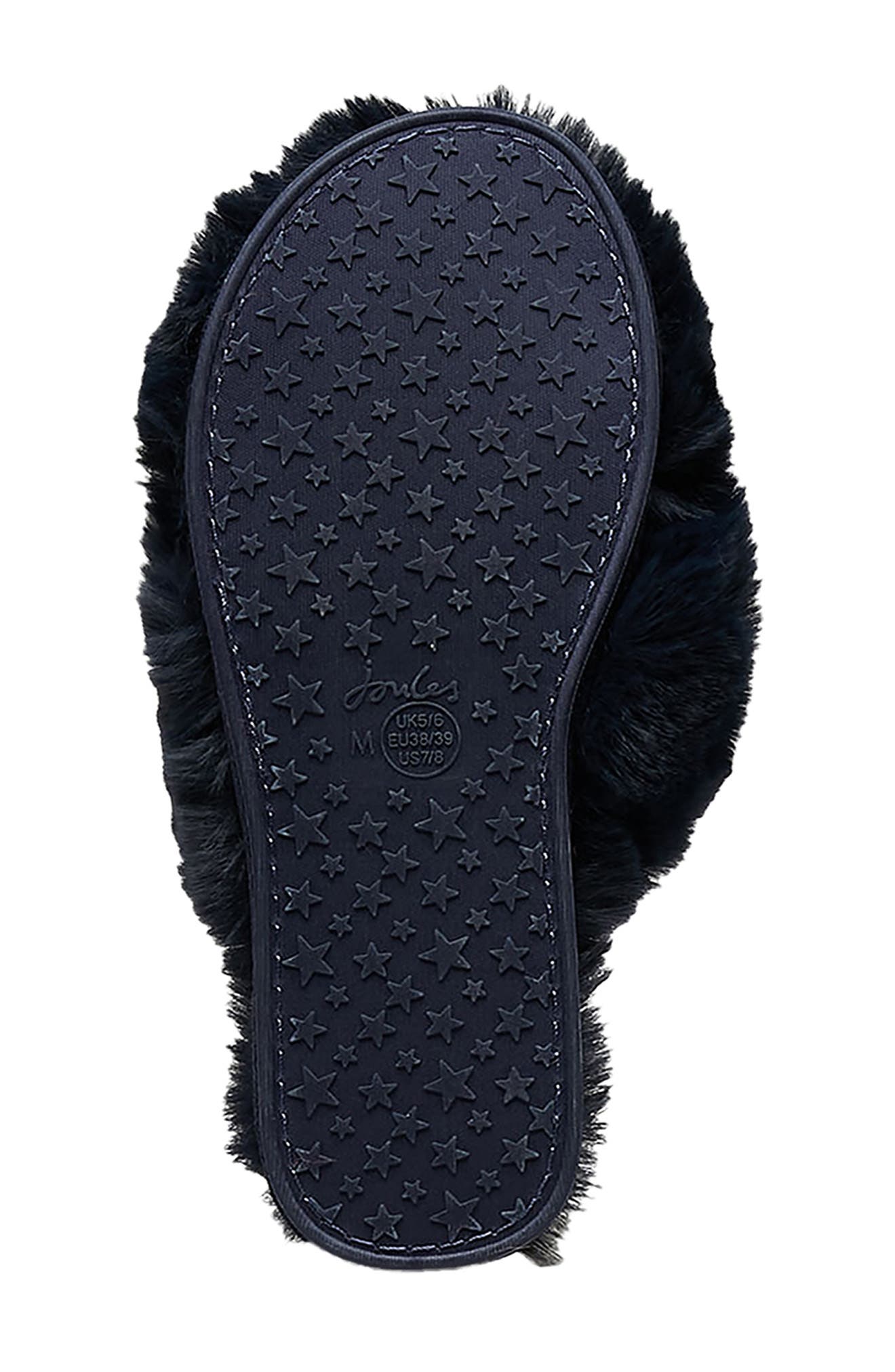 Slumber Faux Fur Slipper, Alternate, color, FRENCH NAVY