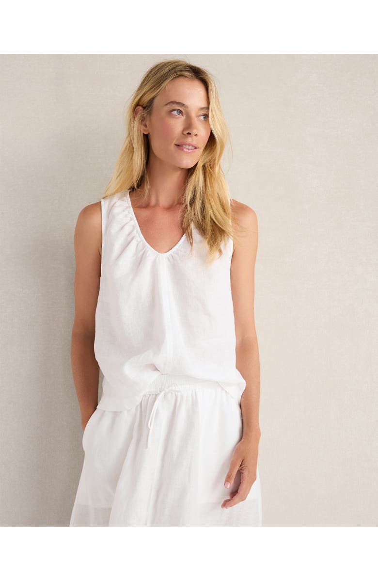 Haven Well Within Linen U-Neck Tank, Main, color, White