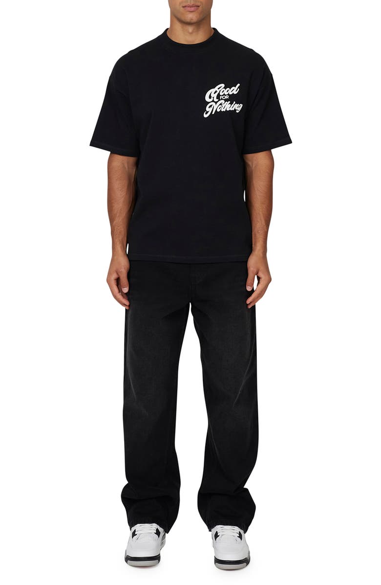 Good For Nothing Funk Oversized  T-shirt, Alternate, color, Black