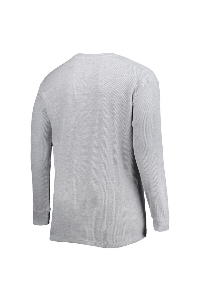 Men's Heather Gray Seattle Seahawks Big & Tall Waffle-Knit Thermal Long Sleeve T-Shirt, Alternate, color, Heather Gray