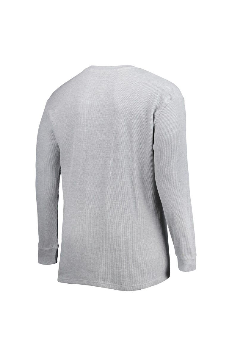 PROFILE Men's Heather Gray Seattle Seahawks Big & Tall Waffle-Knit Thermal Long Sleeve T-Shirt, Alternate, color,