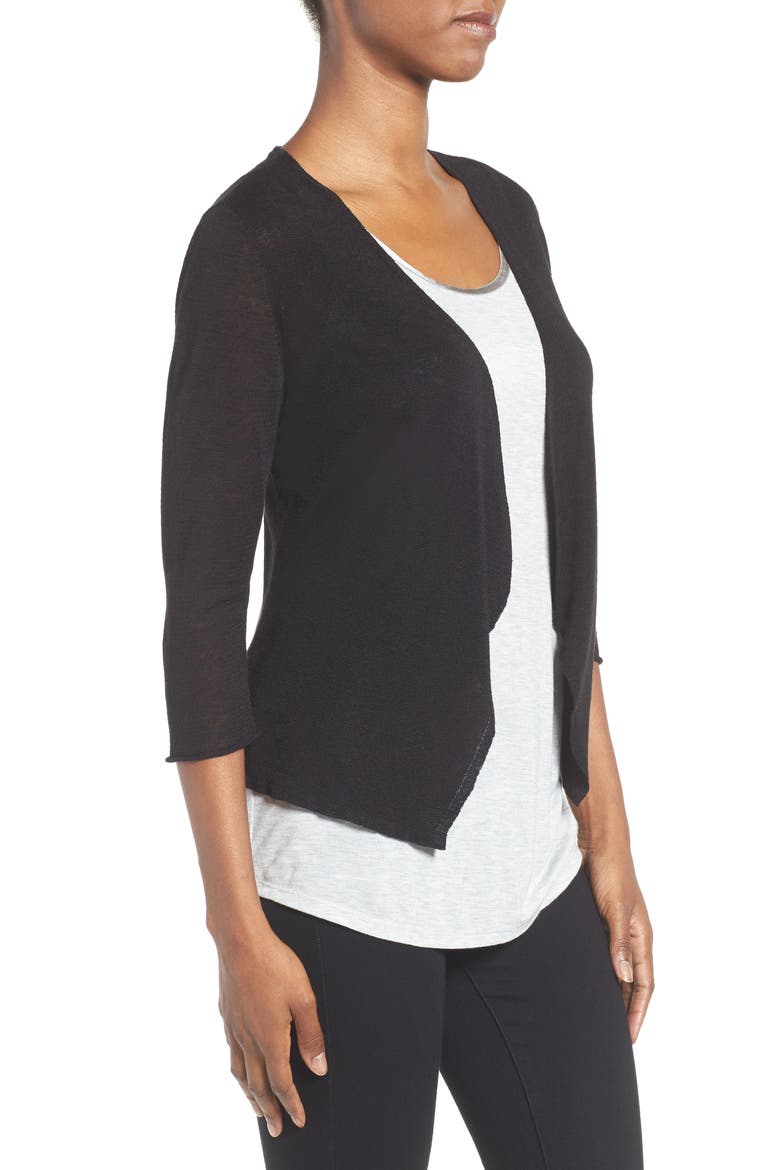 Open Blazer Cardigan, Alternate, color, BLACK ONYX
