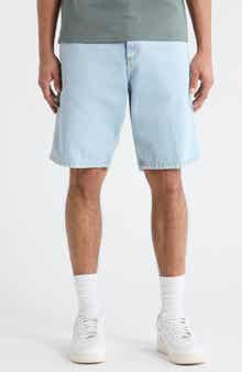 Single Knee Loose Fit Denim Shorts