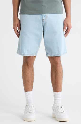 Single Knee Loose Fit Denim Shorts