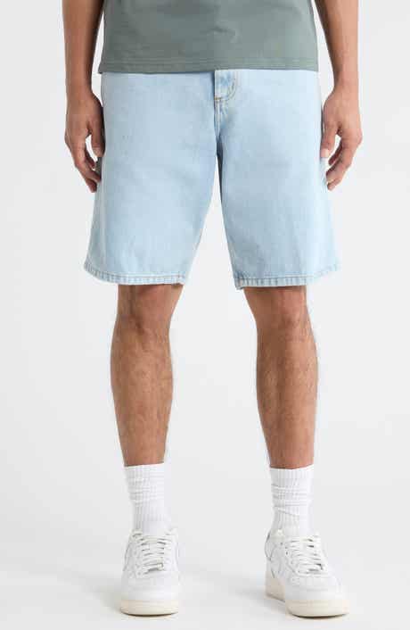 Single Knee Loose Fit Denim Shorts