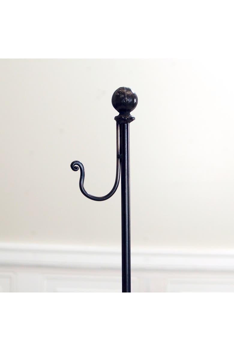 Metal Black Freestanding Wreath Holder, 28 Inch Decorative Display Stand, Alternate, color, Black