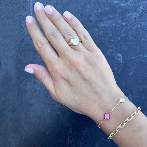 The Lovery Fine Jewelry Gold Heart Signet Ring In Gold