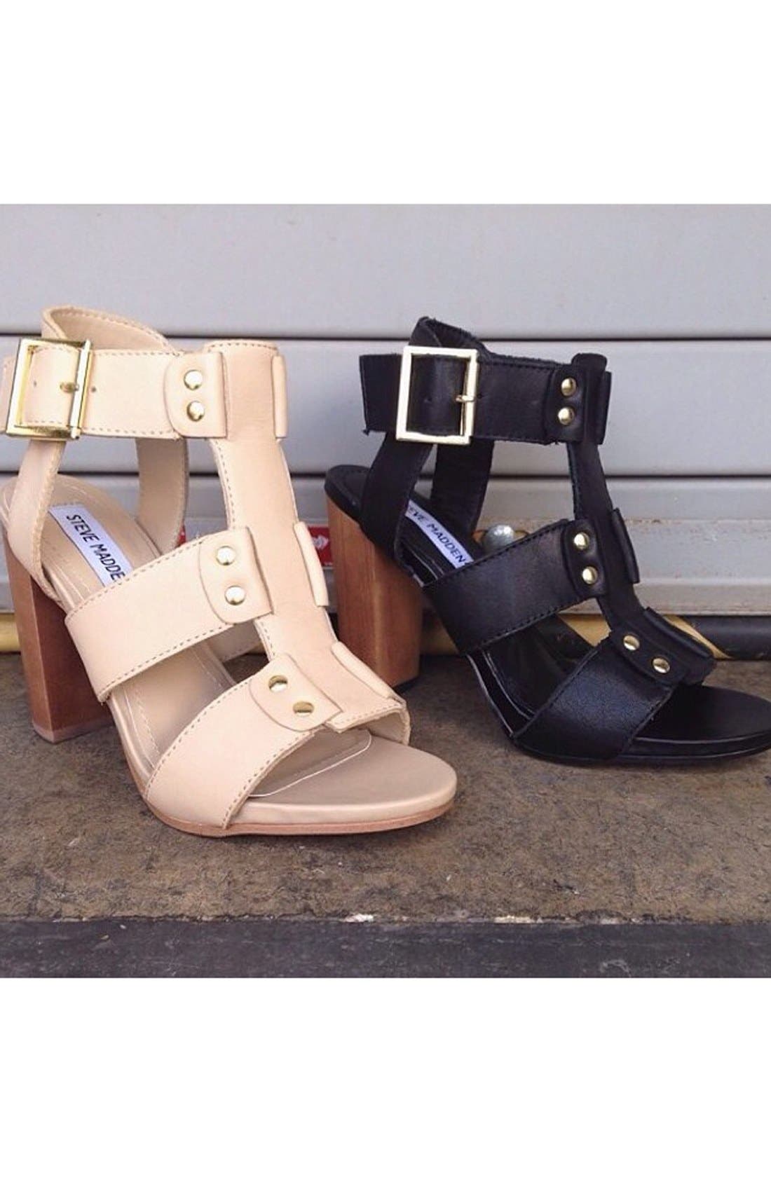 'Nevile' Sandal, Alternate, color, BLACK