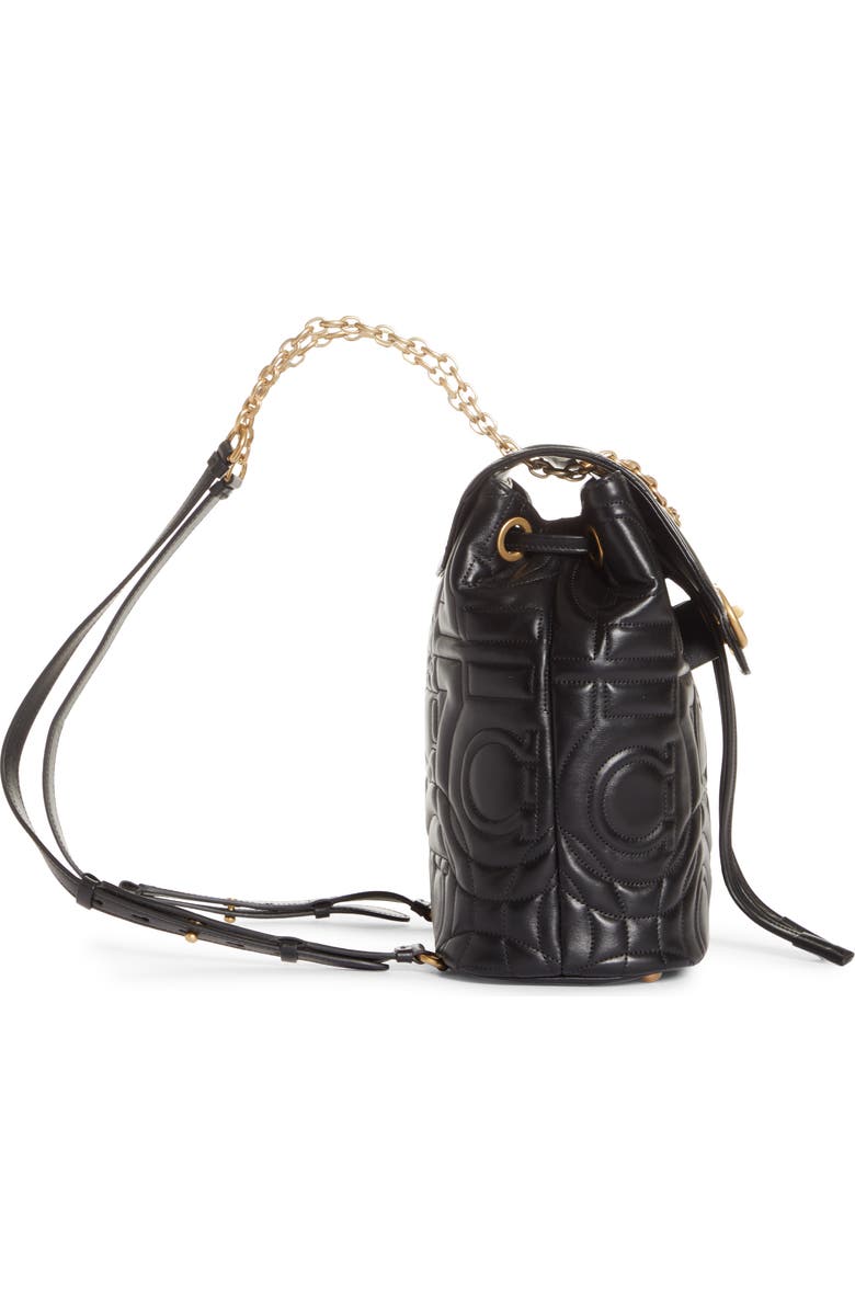 FERRAGAMO Salvatore Ferragamo Quilted Gancio Leather Backpack, Alternate, color,