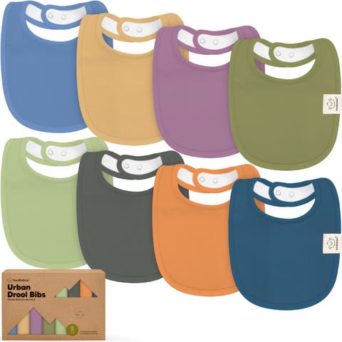 8-Pack Baby Drool Bibs