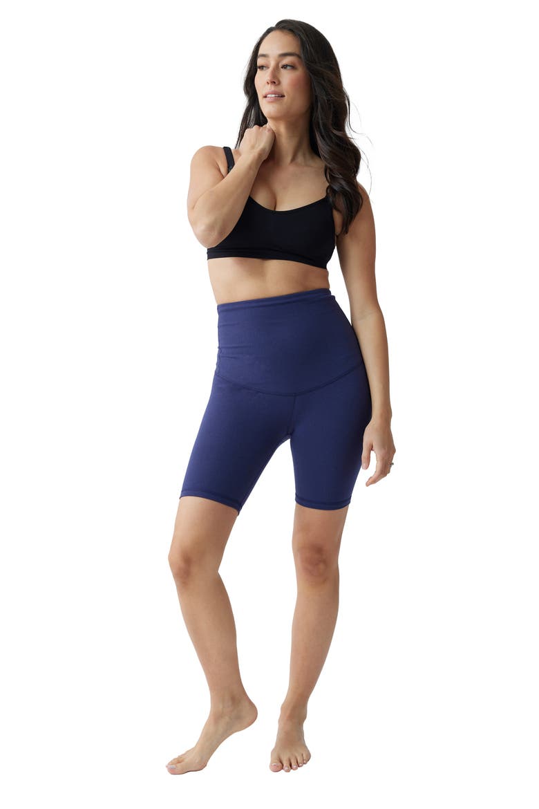 Assorted Set of 2 Postpartum Compression Bike Shorts, Alternate, color, BLACK/ NAVY