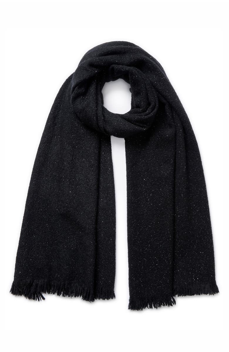 JANE CARR Glaciale Metallic Cashmere Blend Scarf, Main, color, 