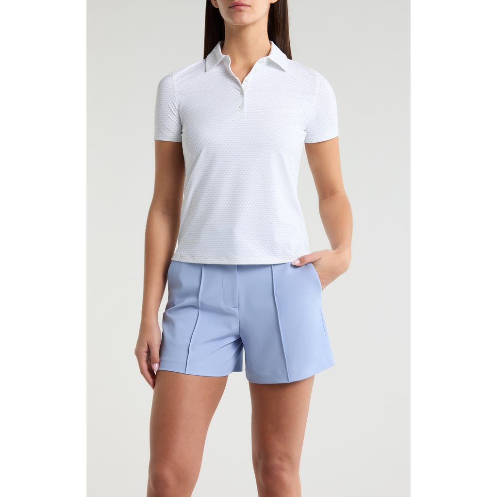 G/fore Geo Pattern Silky Tech Polo In White