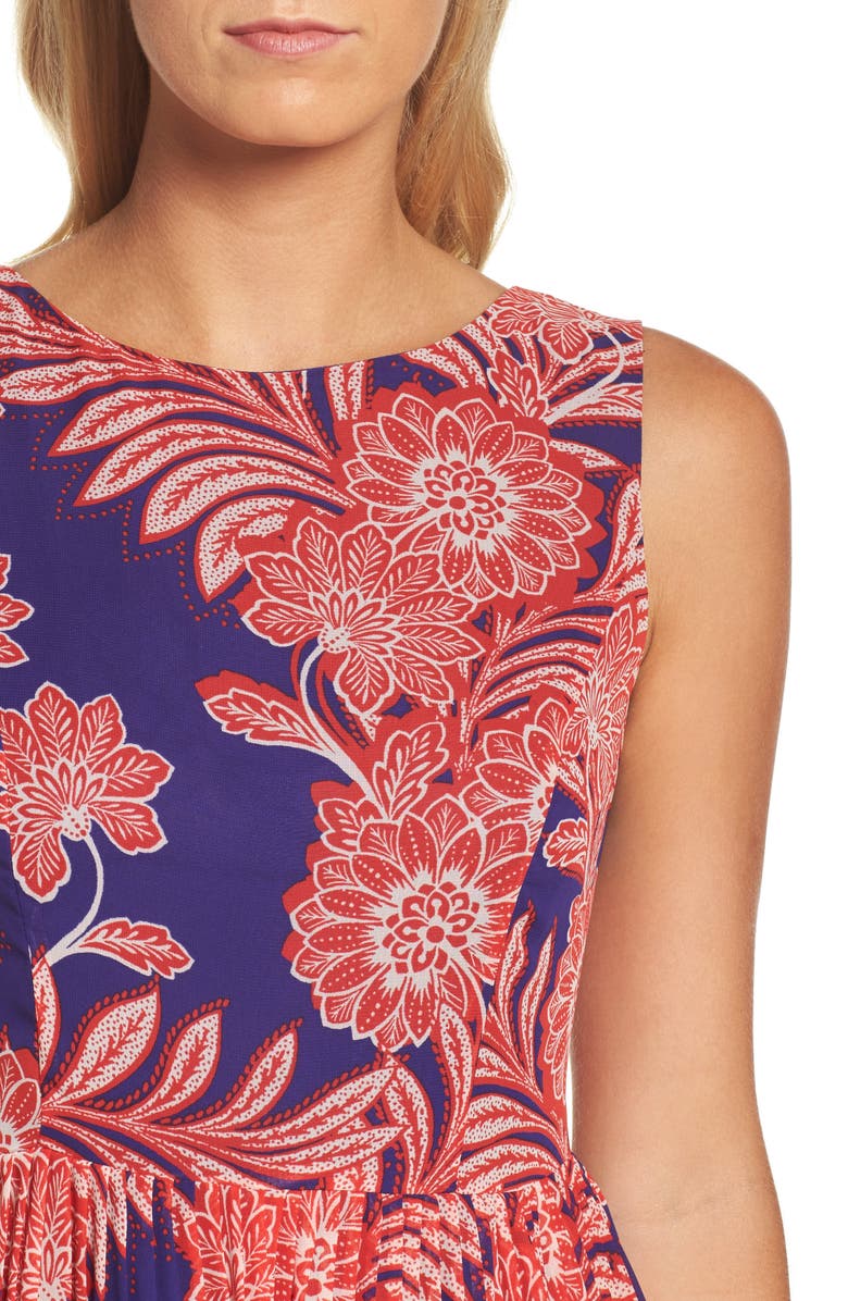 Adrianna Papell Chiffon Fit & Flare Dress, Alternate, color, 