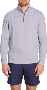 Peter Millar Perth Stripe Quarter Zip Performance Pullover