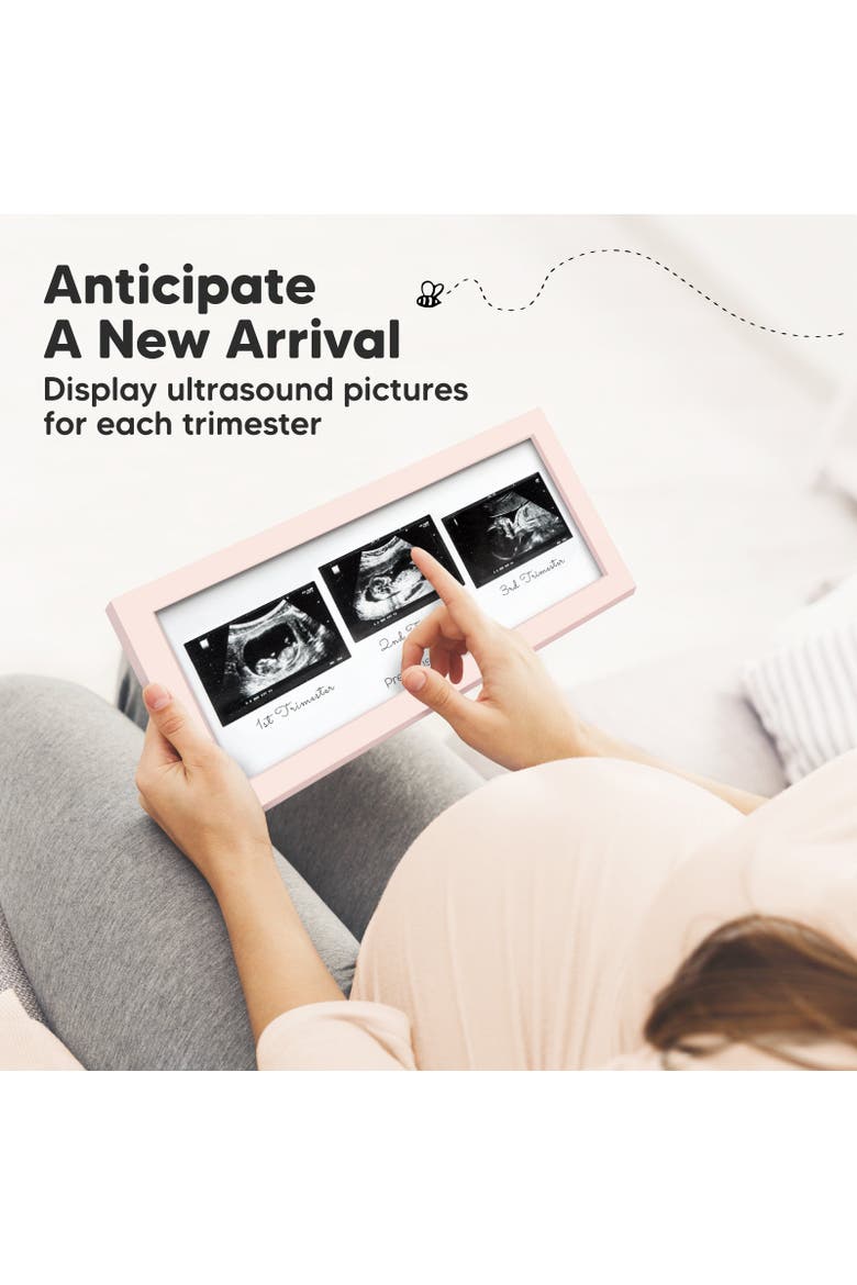 Trio Baby Sonogram Frame, Alternate, color, Petal Pink