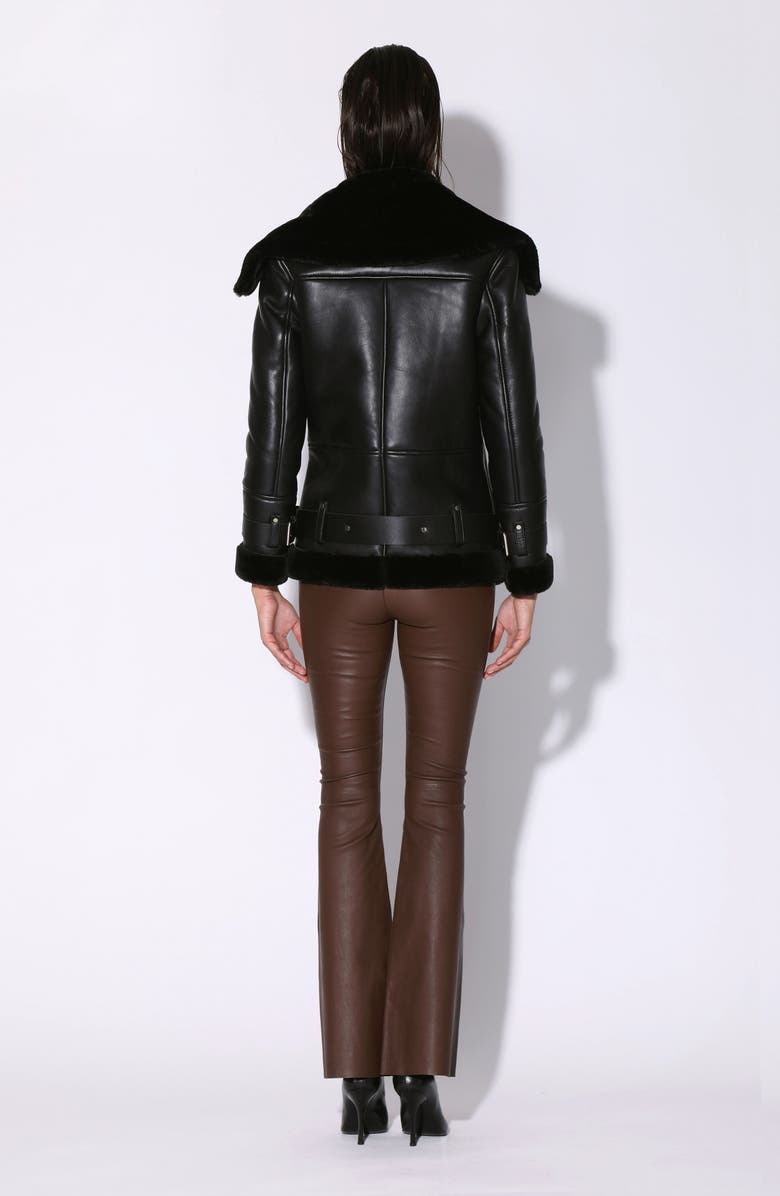 Walter Baker Celine Faux Fur Leather Jacket, Alternate, color,
