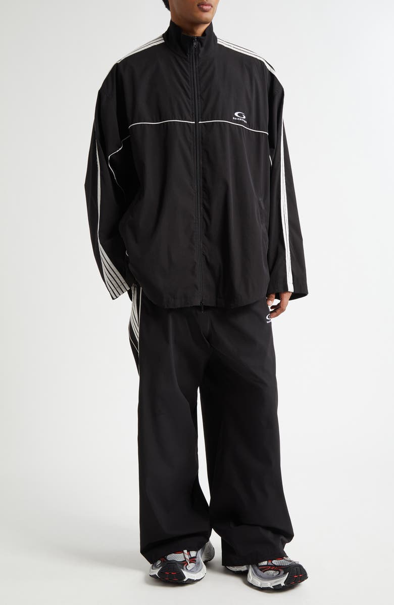 Balenciaga Oversize Track Pants, Alternate, color, 1000 Black