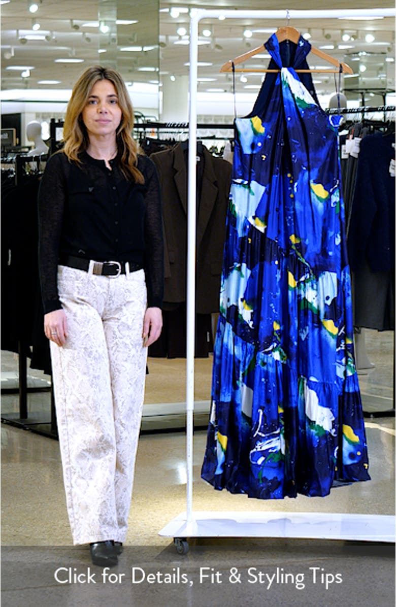 Mock Neck Tiered Gown, sales video thumbnail