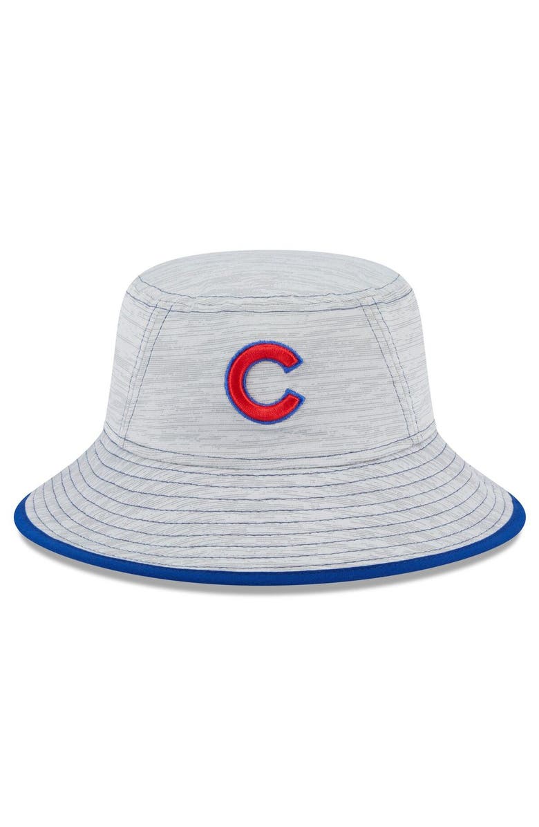 New Era Men's New Era Gray Chicago Cubs Game Bucket Hat, Main, color,