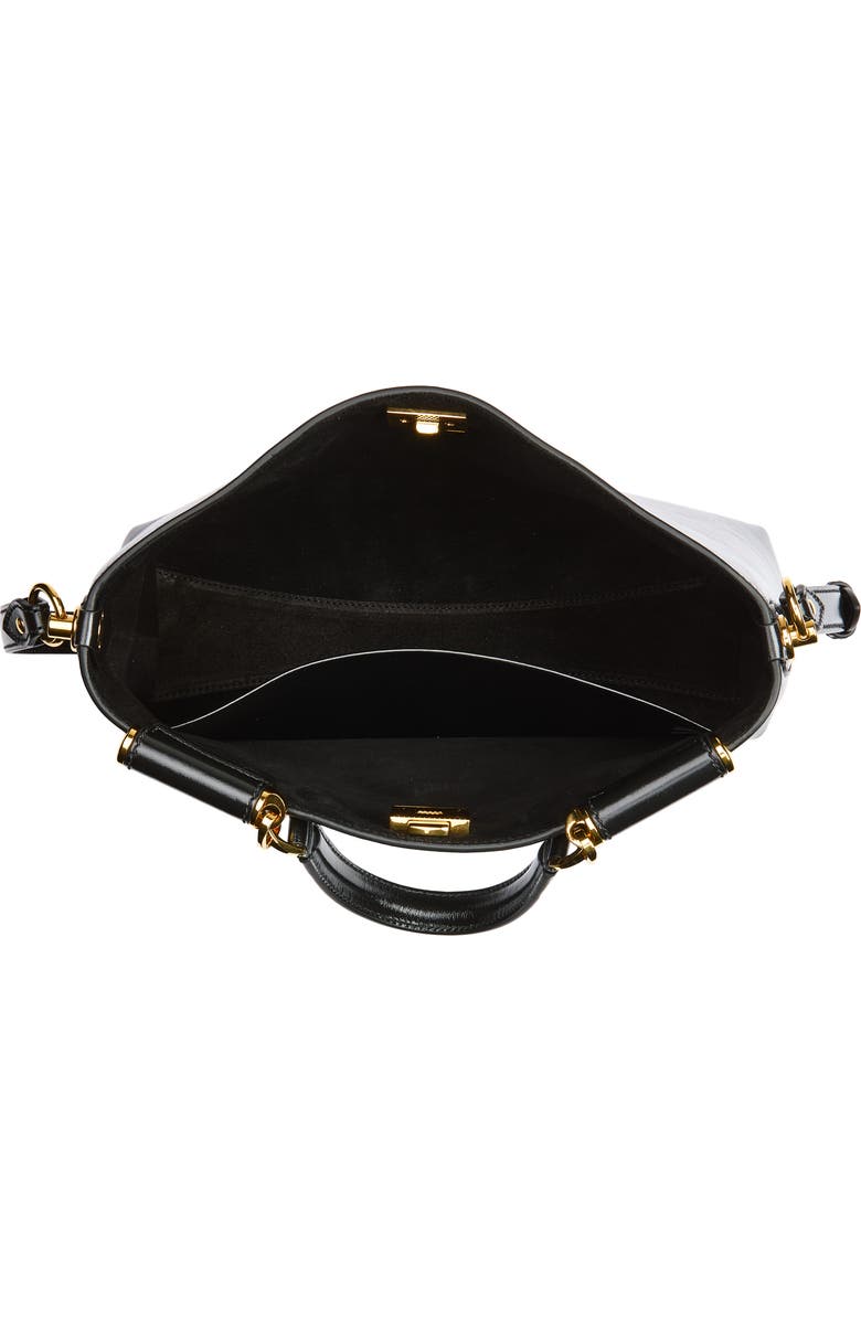 Dolce&Gabbana My Sicily Leather Shoulder Bag, Alternate, color, 80999 Nero