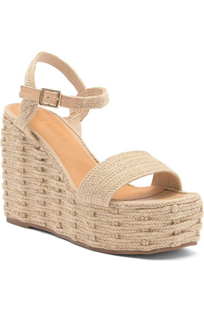 Steve Madden Pinky Espadrille Platform Wedge Sandal, Main, color, Natural