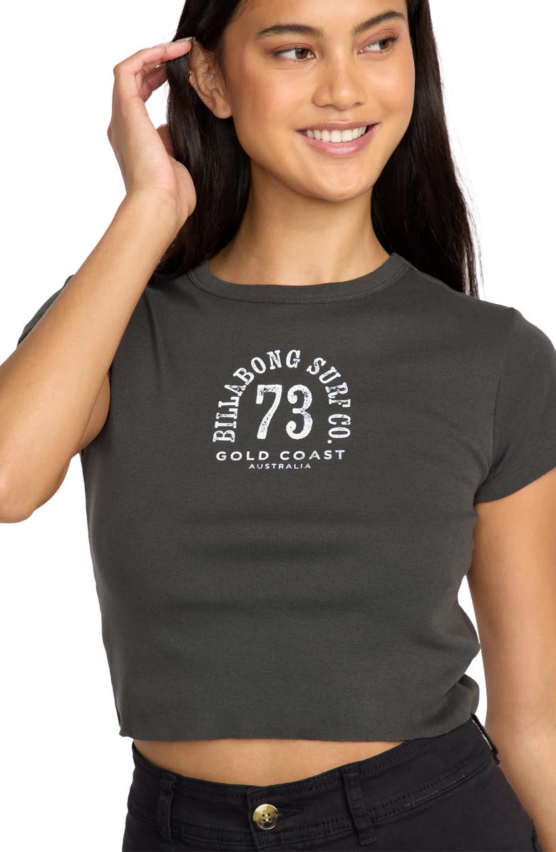 Billabong Walking Slow Cotton Graphic T-Shirt, Alternate, color, Off White / Brown