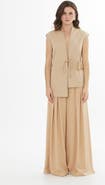Gizia Beige Buckle Detail Vest