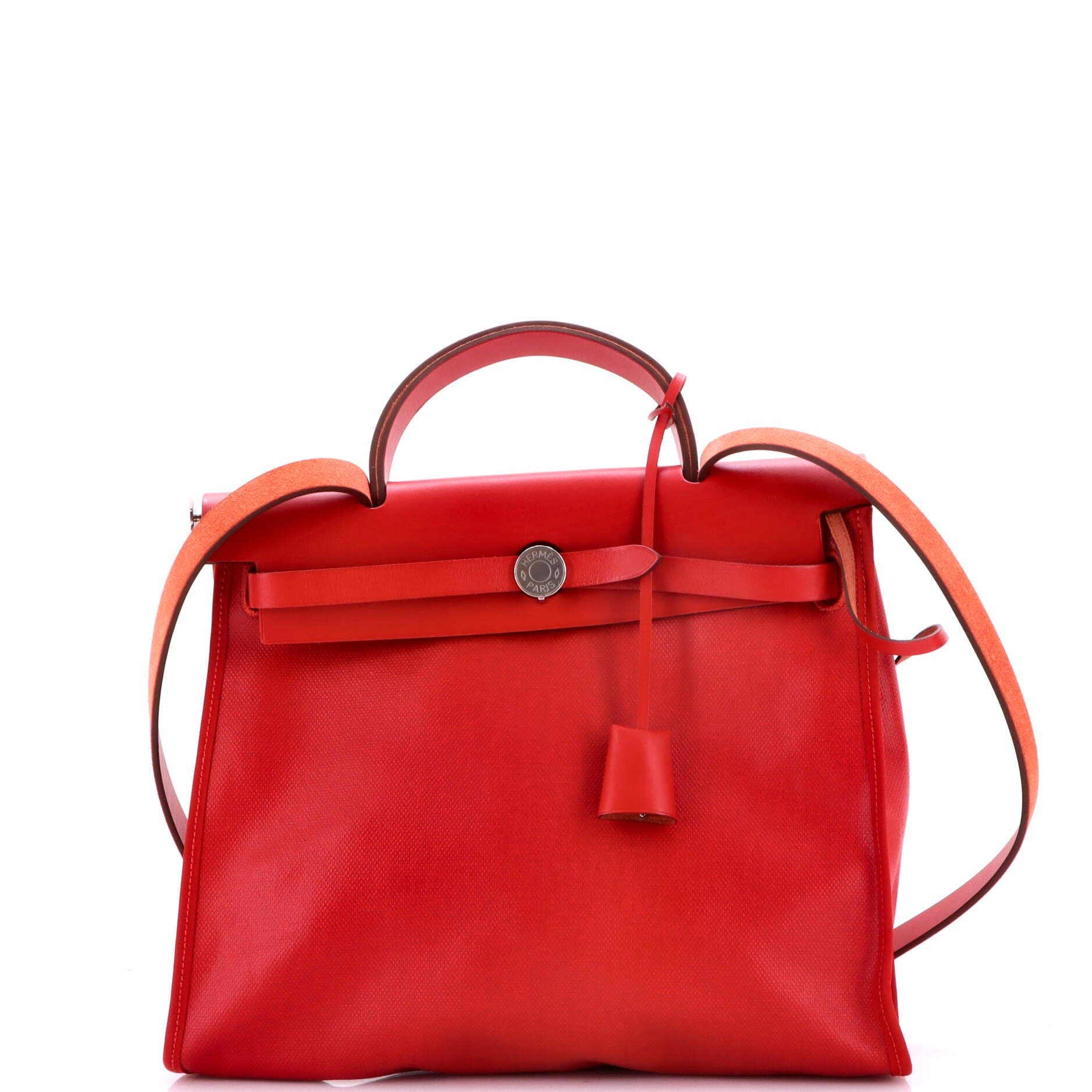 Herbag Zip Berline Vache Canvas and Leather 31, Main, color, Red