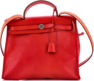 Pre-Owned Hermes Herbag Zip Berline Vache Canvas and Leather 31