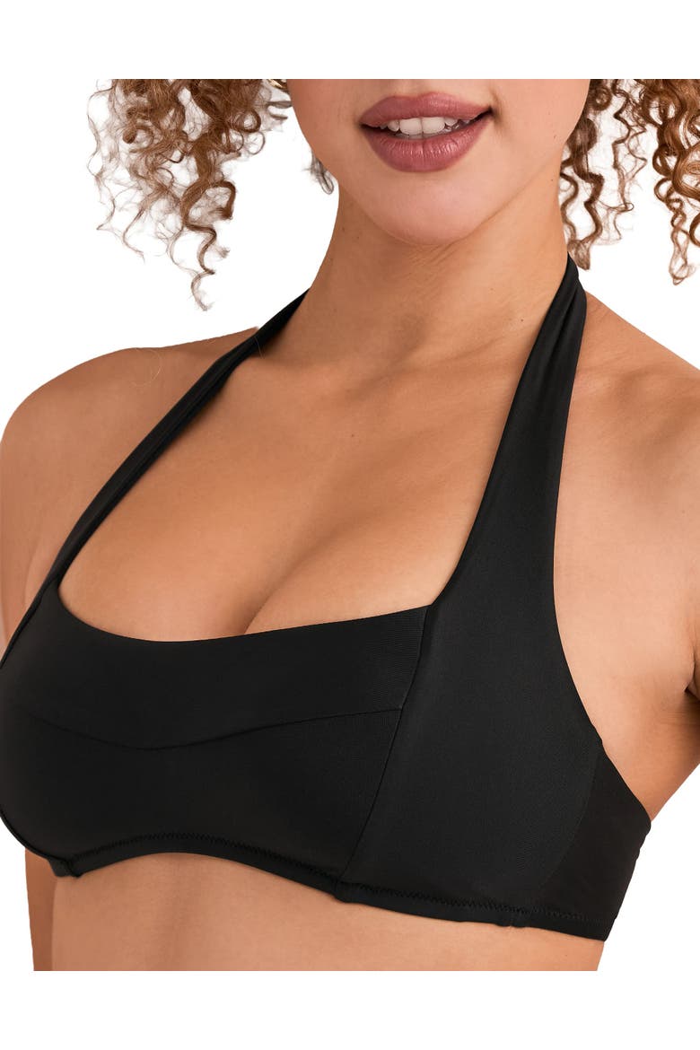 Perry Swimwear Bikini Top, Alternate, color, Black