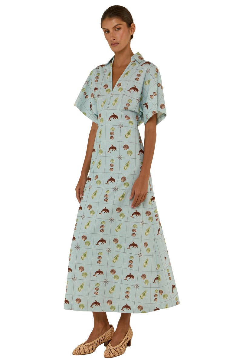 Palm Noosa Jasmine Dress, Alternate, color, Seashell Tile