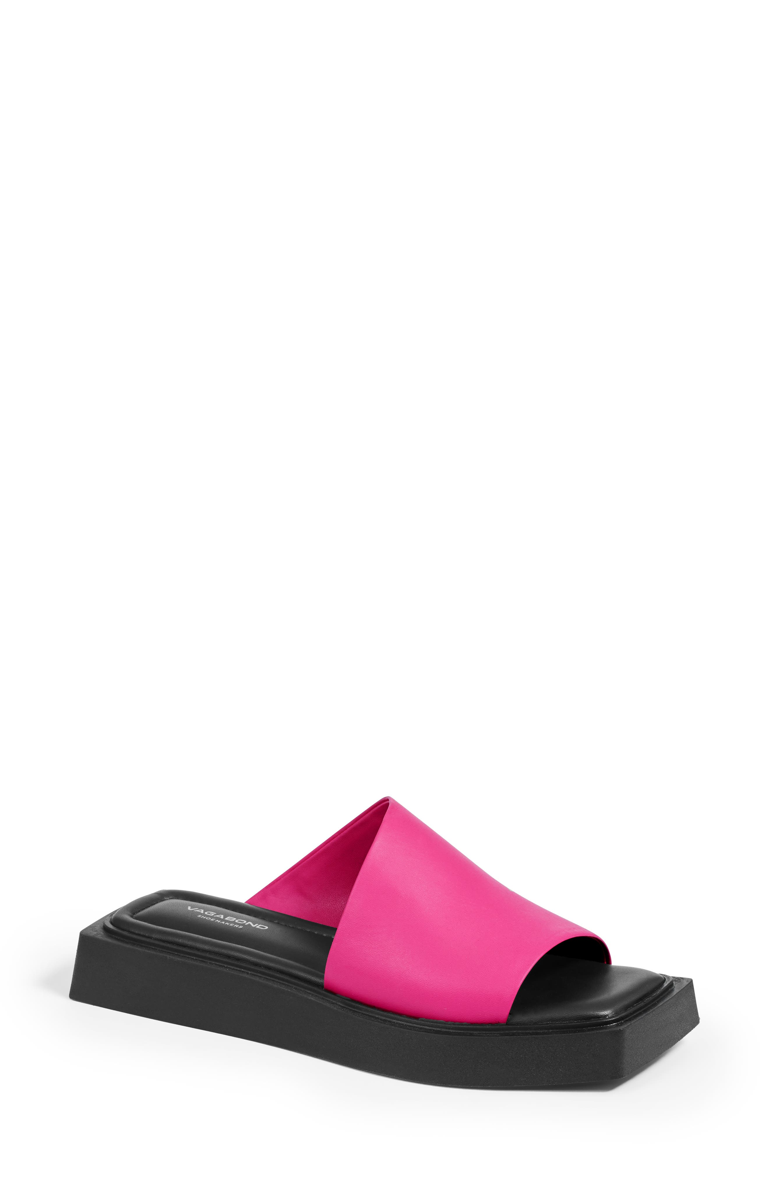 Evy Slide Sandal, Main, color, HYPER PINK