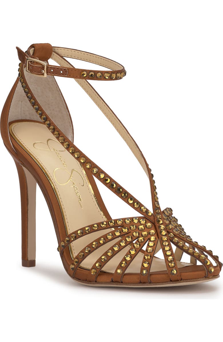 Jessica Simpson Jittale Ankle Strap Sandal, Main, color, Brown 02