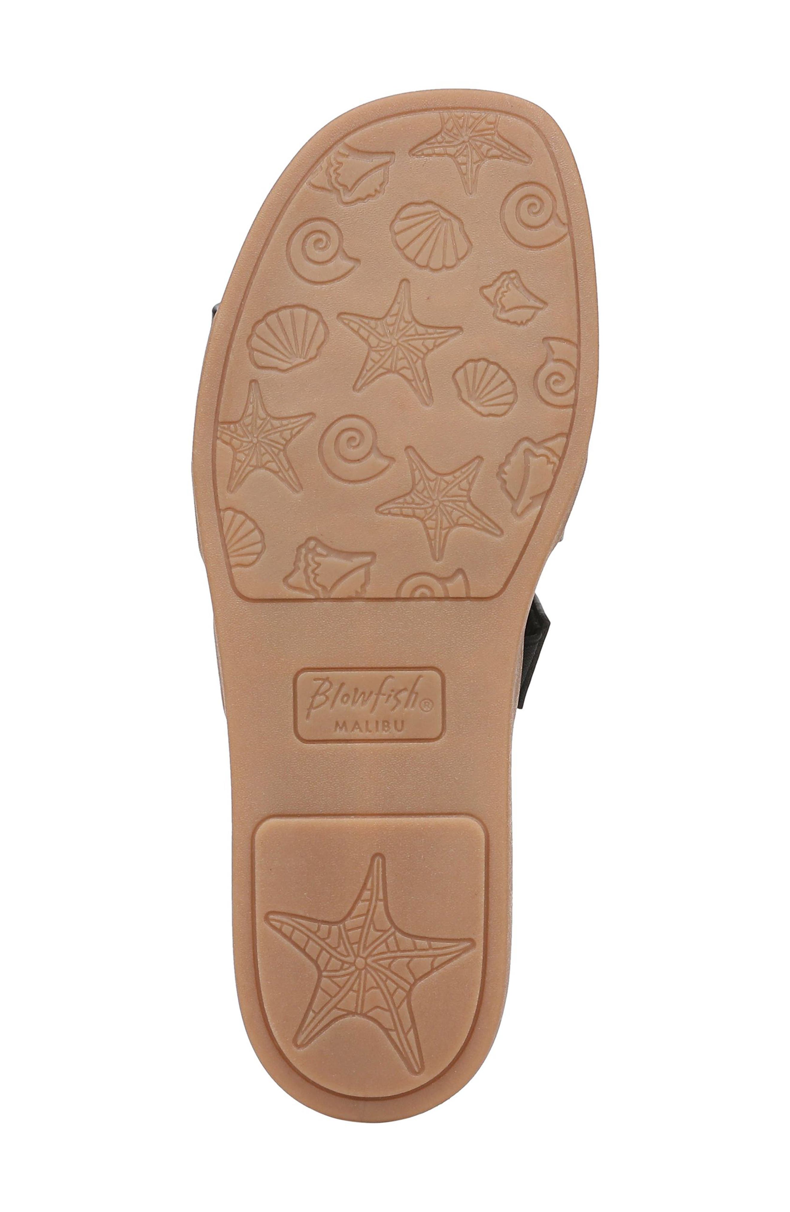 Blowfish Malibu Jellyfish Slide Sandal, Alternate, color, Black Faux Leather