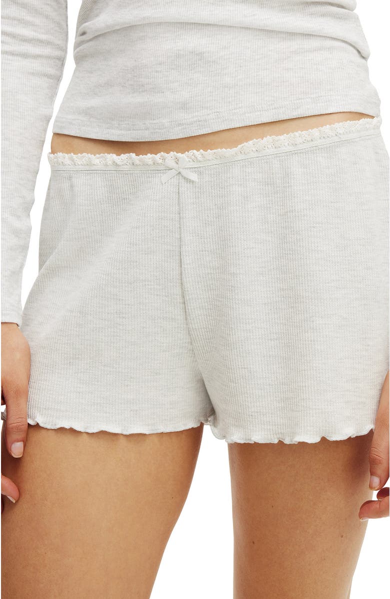 COTTON ON BODY Women's Waffle Baby Lock Hem Short, Main, color, 