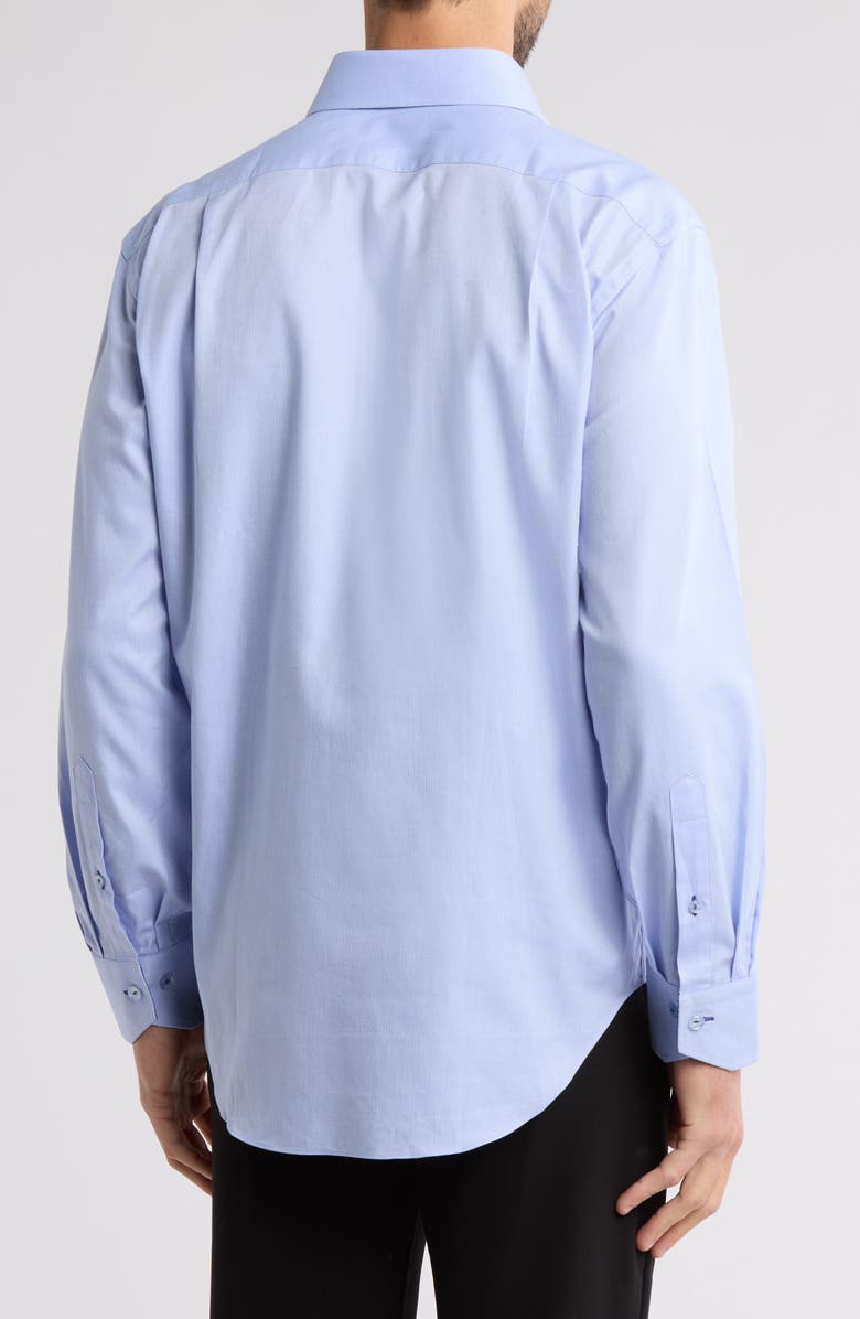 Lorenzo Uomo Trim Fit Solid Cotton Dress Shirt, Alternate, color, Light Blue