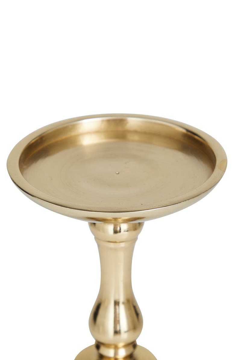 VIVIAN LUNE HOME Gold Aluminum Pillar Candle Holder - Set of 3, Alternate, color, 