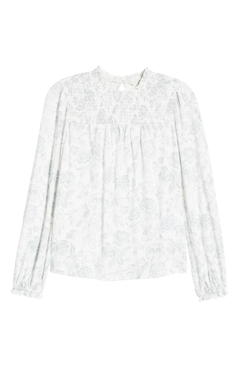 Lucky Brand Smocked Yoke Blouse, Alternate, color, 