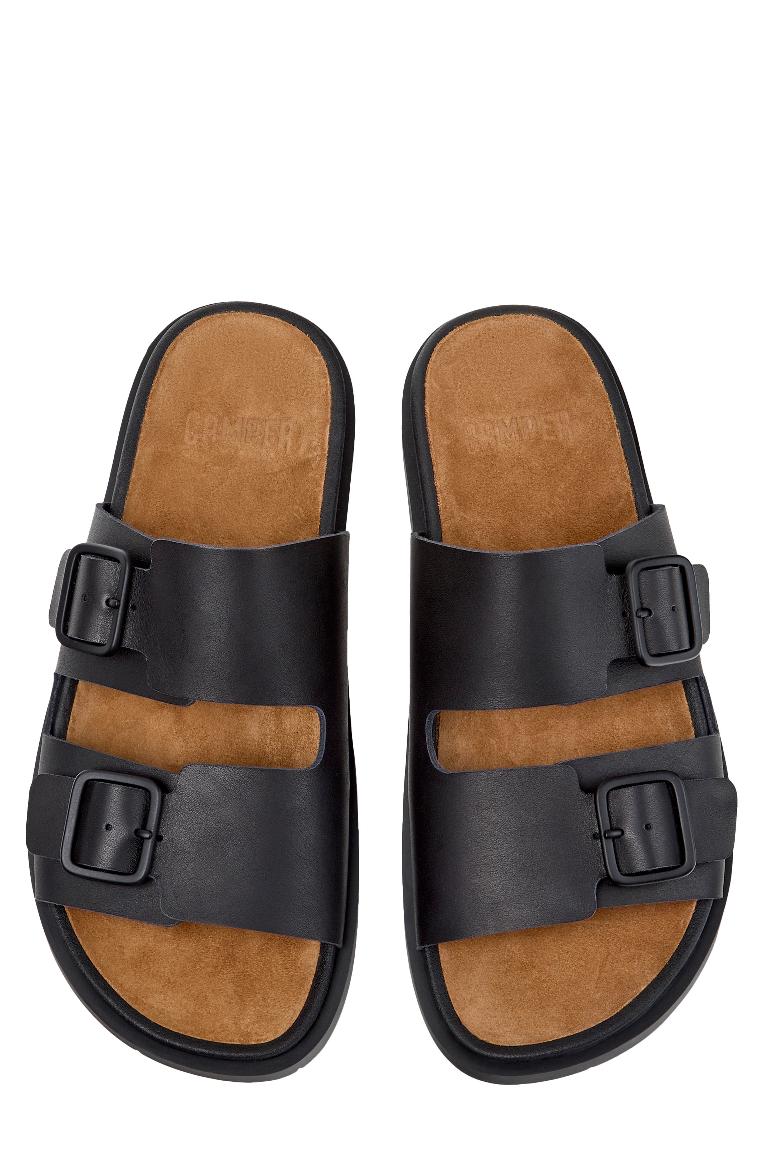 Camper Lluc 2-Strap Sandal, Alternate, color, Black