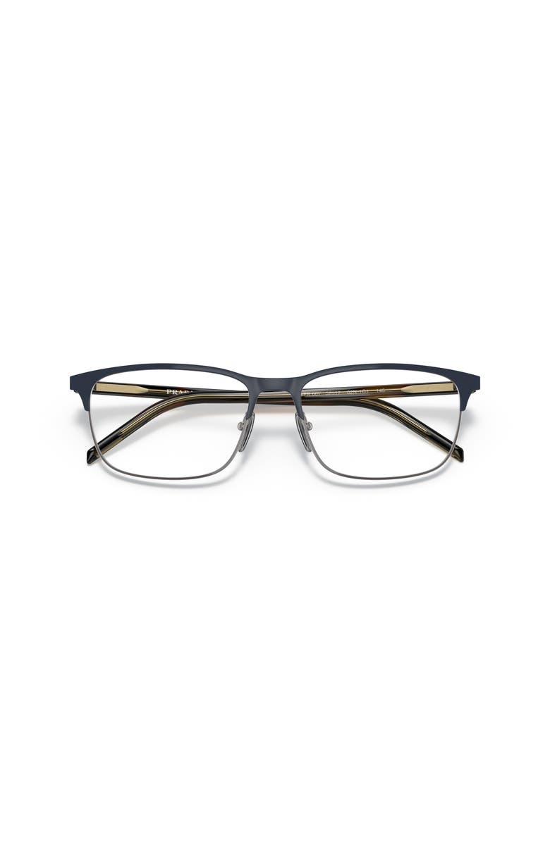 Prada 57mm Rectangle optical glasses, Alternate, color, Grey