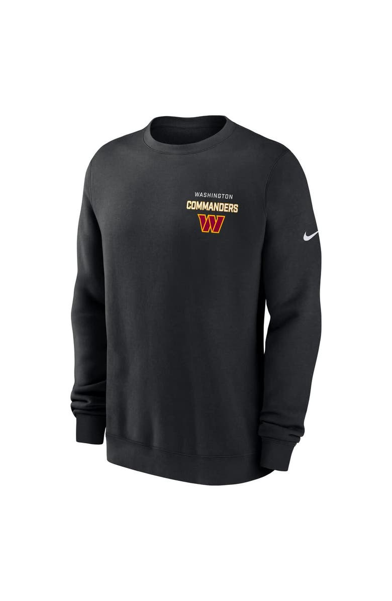 Nike Men's Nike Black Washington Commanders Primetime Club Fleece Pullover Sweatshirt, Alternate, color, Black