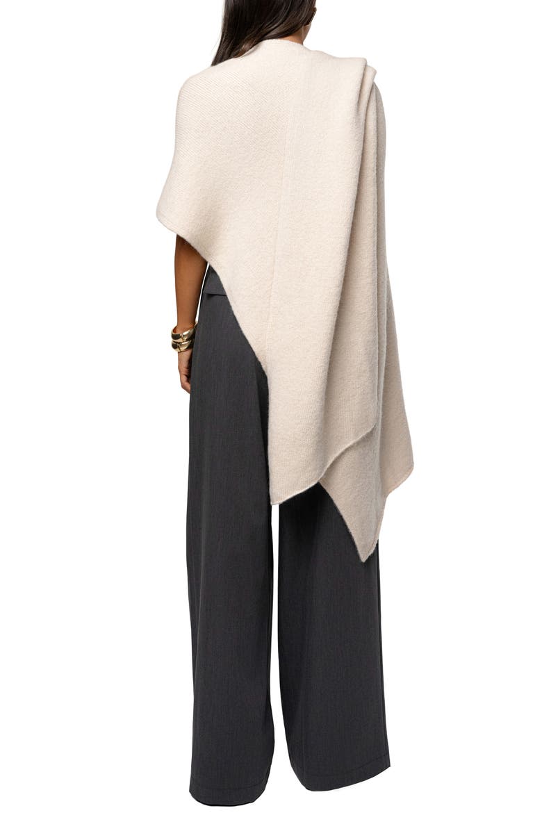JLUXLABEL Radiance Knit Shawl, Alternate, color, Ivory