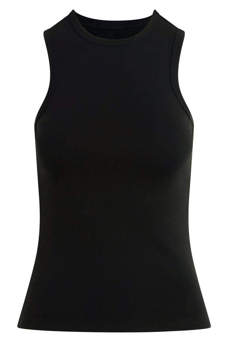 The High Neck Tank Top, Alternate, color, BLACK