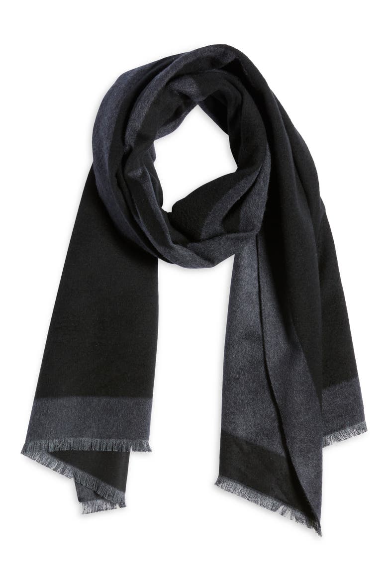 Cassandre Silk Scarf, Alternate, color, BLACK/ DARK GREY