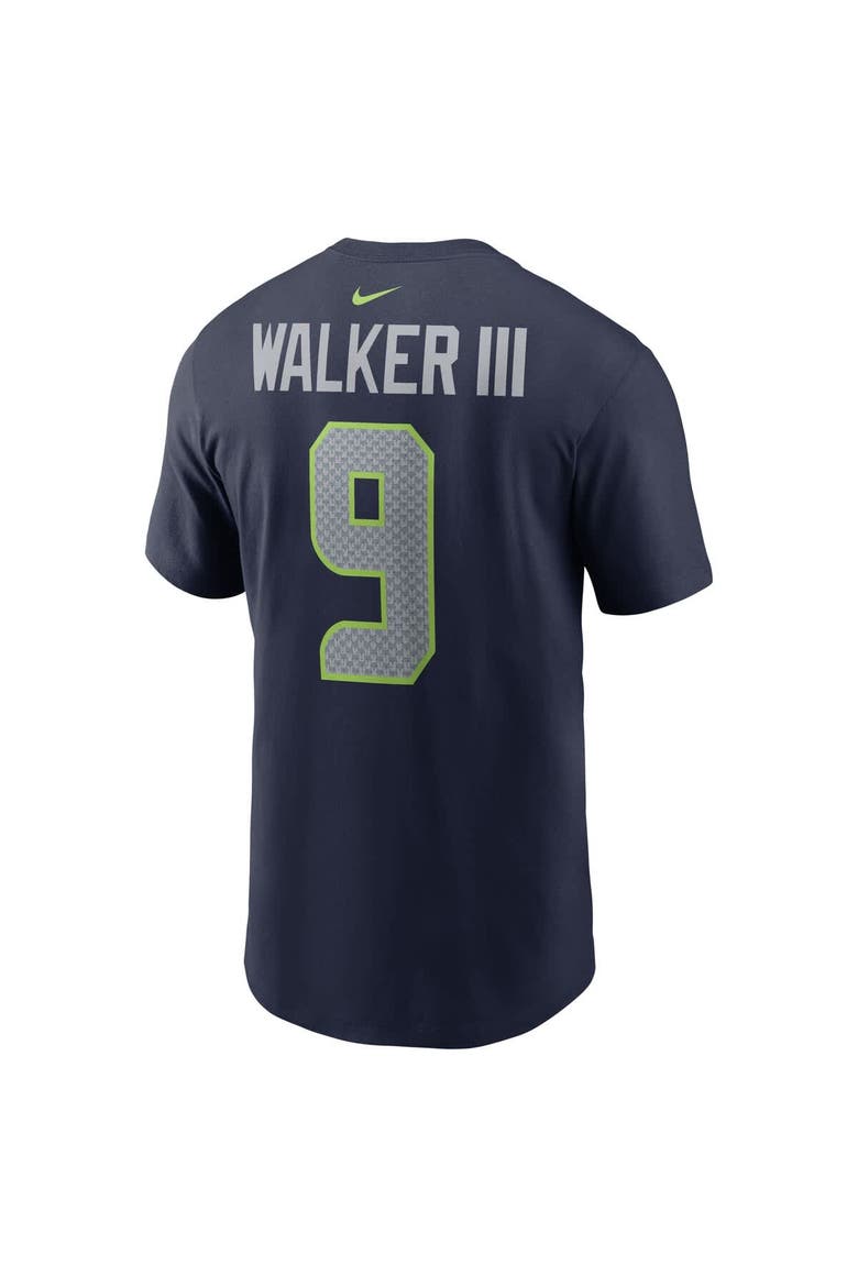 Men's Nike Kenneth Walker III College Navy Seattle Seahawks Player Name & Number T-Shirt, Alternate, color, College Navy