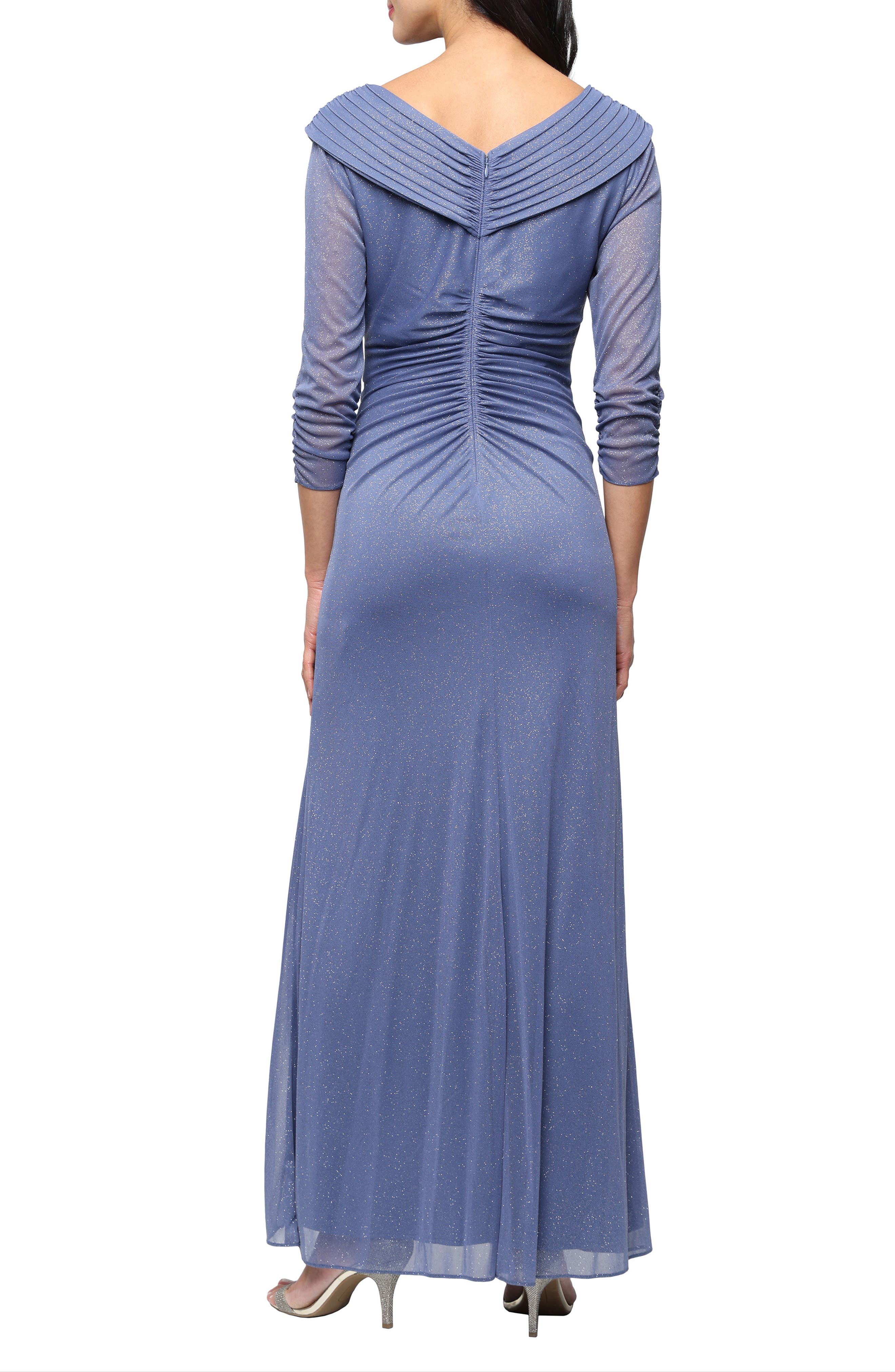 Glitter Portrait Collar Gown - image 2