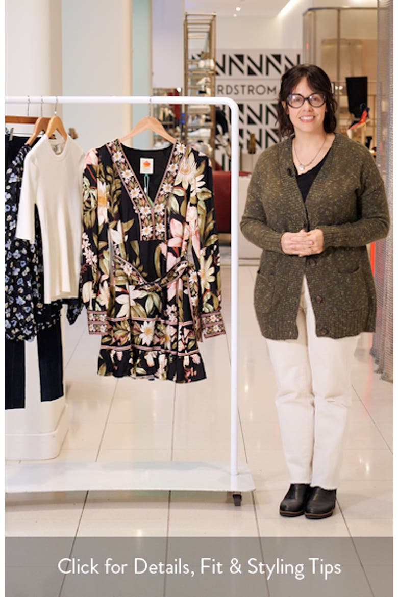 Surreal Flowers Long Sleeve Minidress video