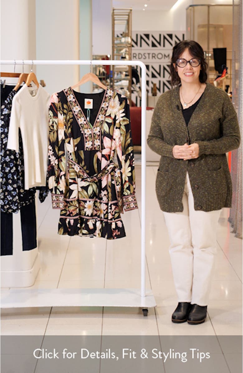 Surreal Flowers Long Sleeve Minidress