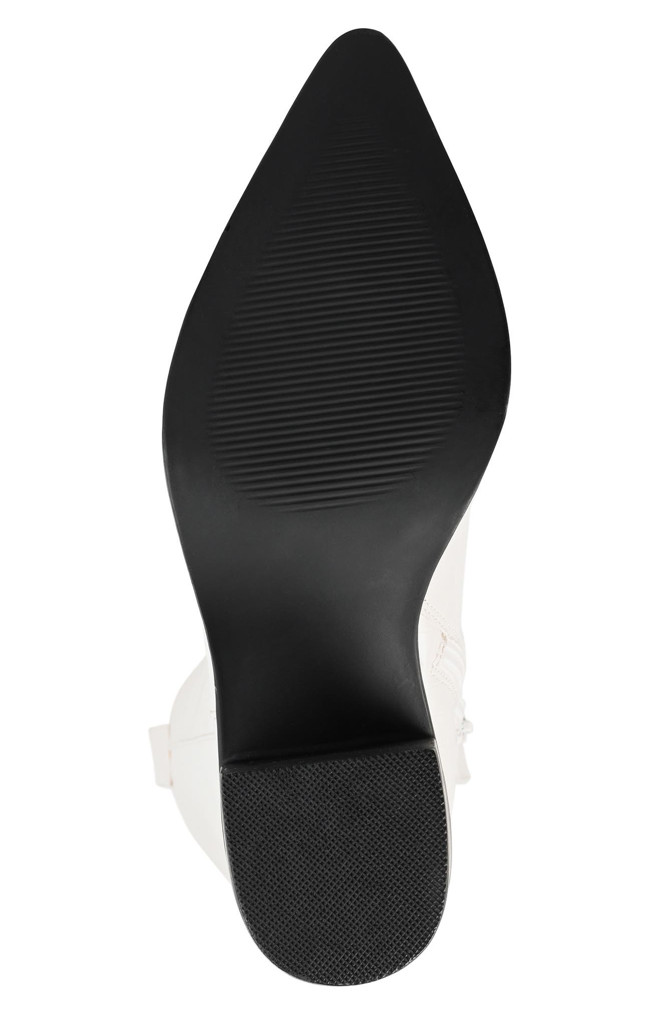 Journee Collection Therese Croc Embossed Knee High Boot - Extra Wide Calf, Alternate, color, Bone